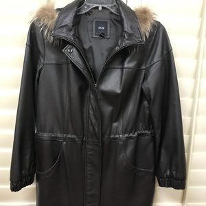 JLC New York leather Women jacket. Size S.